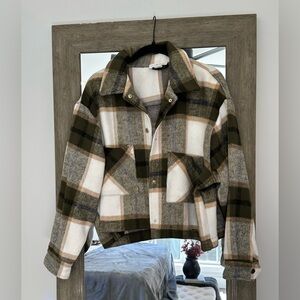 For The Republic Multicolor Plaid Cropped jacket